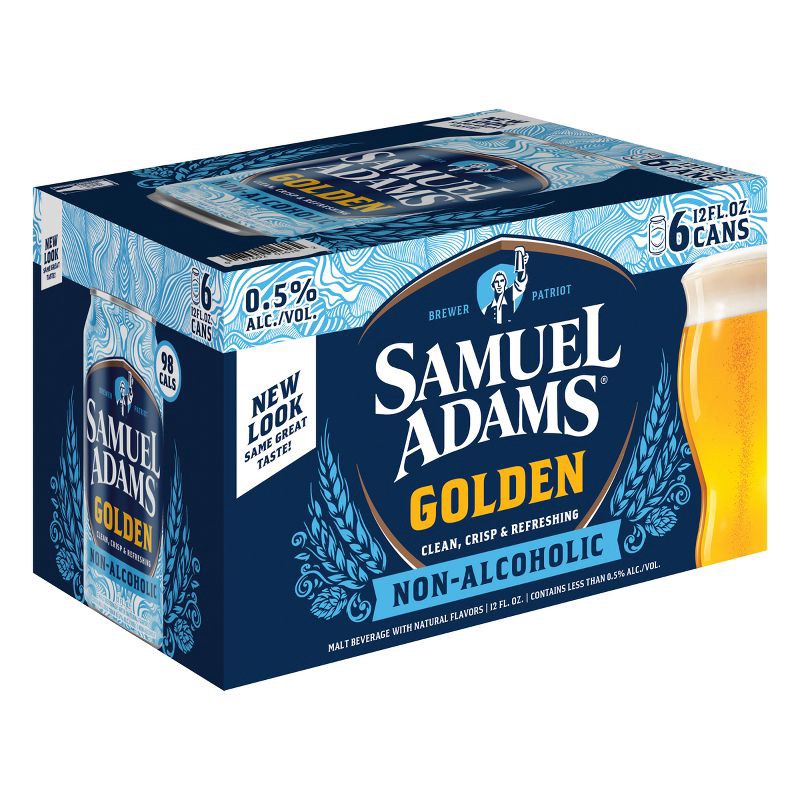 slide 9 of 9, Samuel Adams Golden Non-Alcoholic Beer - 6pk/12 fl oz Cans, 6 ct; 12 fl oz