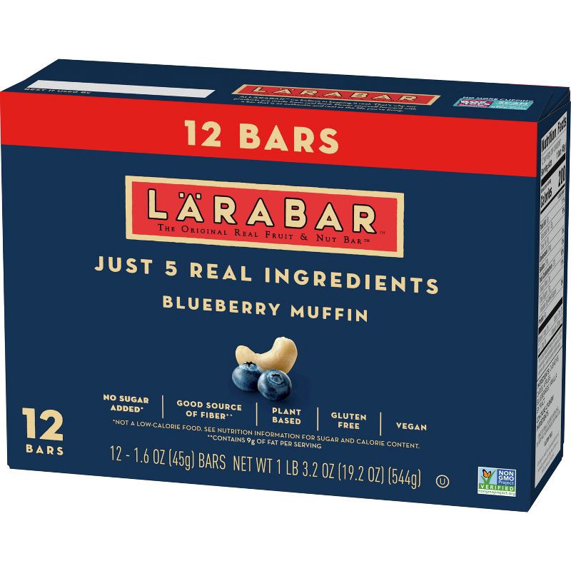 slide 3 of 7, Larabar Blueberry Muffin Bars - 12ct/19.2oz, 12 ct, 19.2 oz