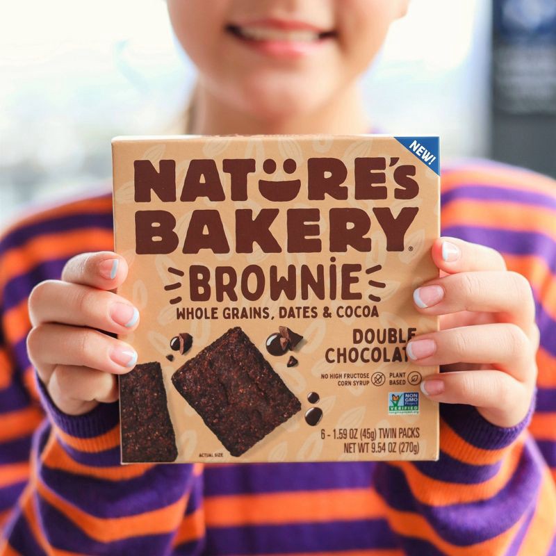 slide 3 of 4, Nature's Bakery Double Chocolate Brownie - 6ct, 6 ct