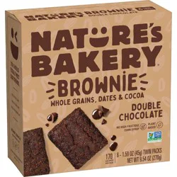 Nature's Bakery Double Chocolate Brownie Bars - 9.54oz/6ct
