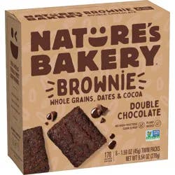 Nature's Bakery Double Chocolate Brownie Bars - 9.54oz/6ct