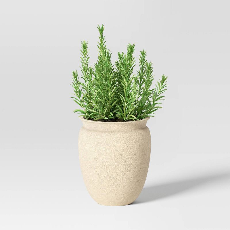 slide 3 of 4, Threshold designed w/Studio McGee Small Plastic Outdoor Planter Pot Cream 14"x14" - Threshold™ designed with Studio McGee, 1 ct