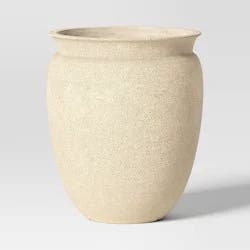 Threshold designed w/Studio McGee Small Plastic Outdoor Planter Pot Cream 14"x14" - Threshold™ designed with Studio McGee