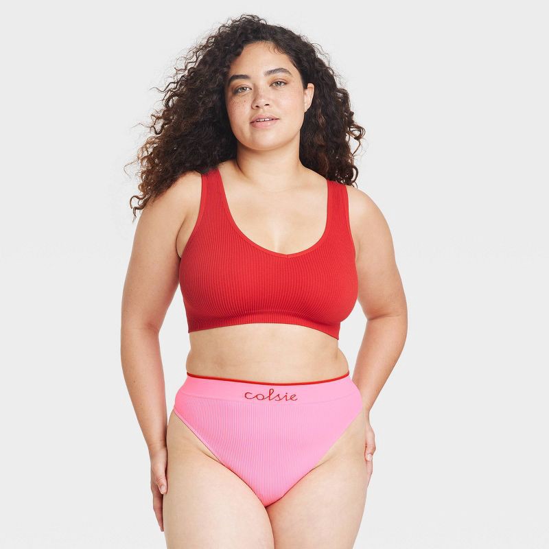 Women's Seamless Thong - Colsie™ Vibrant Pink XL