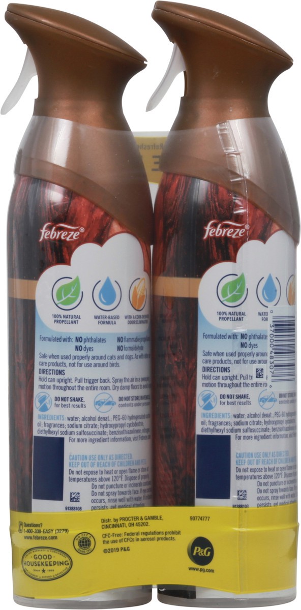 slide 3 of 12, Febreze Odor-Eliminating Air Freshener, Wood, 2 ct; 8.8 fl oz