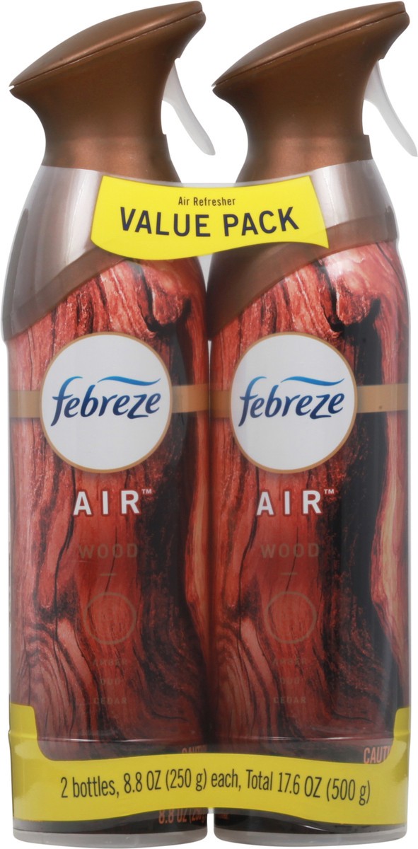 slide 1 of 12, Febreze Odor-Eliminating Air Freshener, Wood, 2 ct; 8.8 fl oz