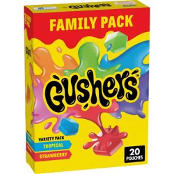 Fruit Gushers Fruit Snacks Strawberry/Tropical - 16oz/20ct