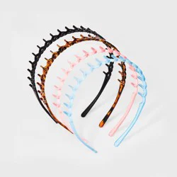 Girls' 4pk Heart Headbands with Combs - art class™: Kids Hair Styling Accessories, Plastic, Solid Pattern