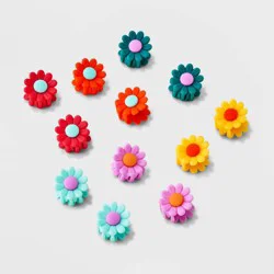 Girls' 12pk Matte Flower Claw Clips - art class™