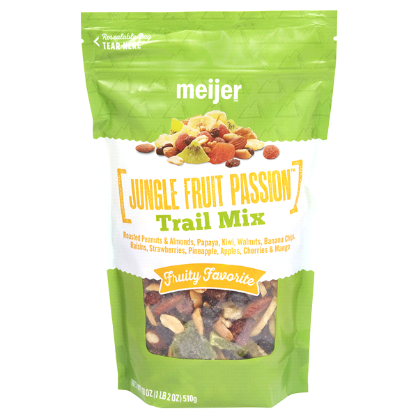 slide 1 of 1, Meijer Jungle Passion Fruit Trail Mix, 18 oz