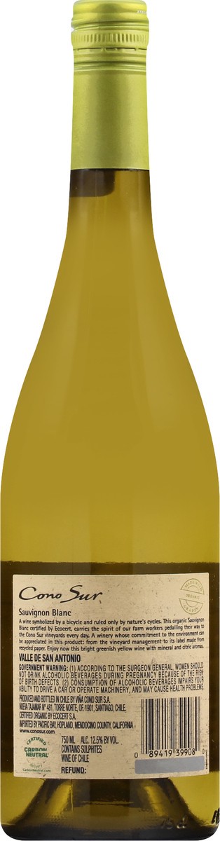 slide 9 of 9, Cono Sur 2019 Valle de San Antonio Chile Sauvignon Blanc 750 ml, 750 ml