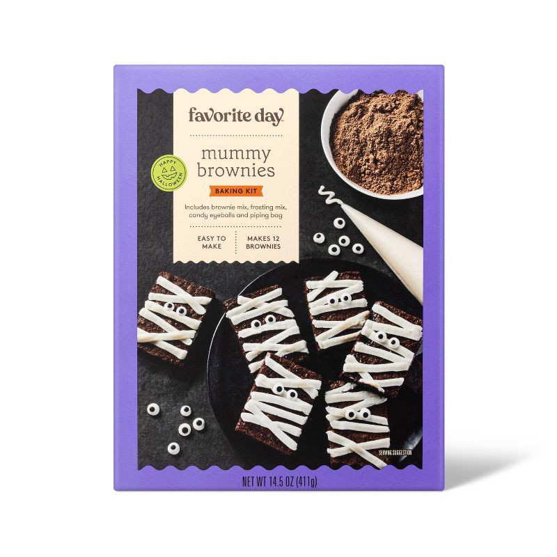 slide 1 of 5, Mummy Brownies Baking Kit - 14.5oz - Halloween - Favorite Day™, 14.5 oz