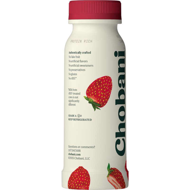 slide 2 of 5, Chobani Strawberry Greek Yogurt Drink - 7 fl oz, 7 fl oz