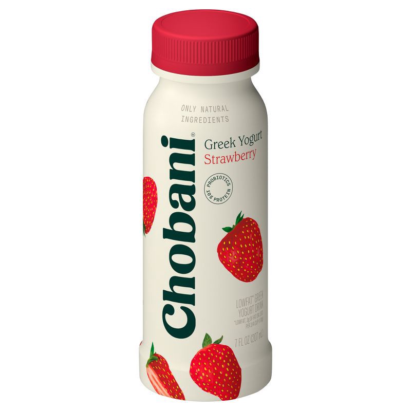 slide 1 of 5, Chobani Strawberry Greek Yogurt Drink - 7 fl oz, 7 fl oz