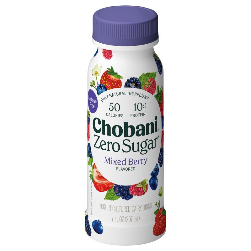 slide 7 of 7, Chobani Zero Sugar Mixed Berry Yogurt Drink - 7 fl oz, 7 fl oz