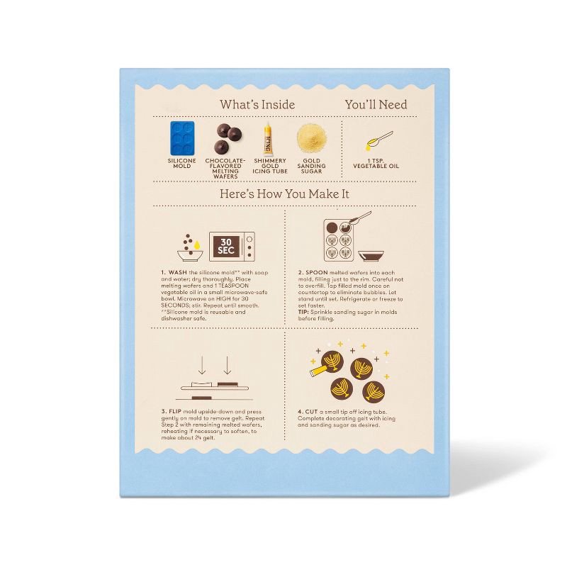 slide 4 of 4, Hanukkah Make Your Own Gelt Candy Kit - 9.68oz - Favorite Day™, 9.68 oz