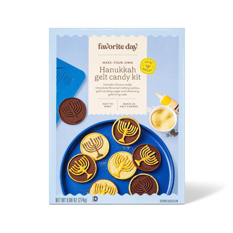 slide 1 of 4, Hanukkah Make Your Own Gelt Candy Kit - 9.68oz - Favorite Day™, 9.68 oz