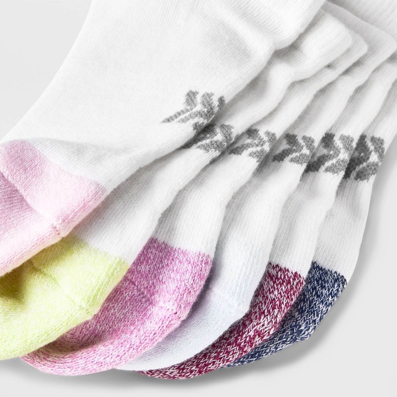 slide 3 of 3, Women's 10+1 Bonus Pack Cushioned Marled Heel/Toe No Show Athletic Socks - All In Motion™ White 4-10, 1 ct