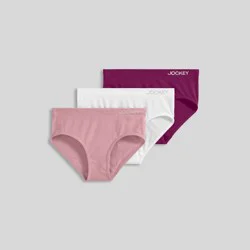 Jockey Generation™ Girls' 3pk Seamfree Hipster Underwear - White/Pink/Berry Pink M