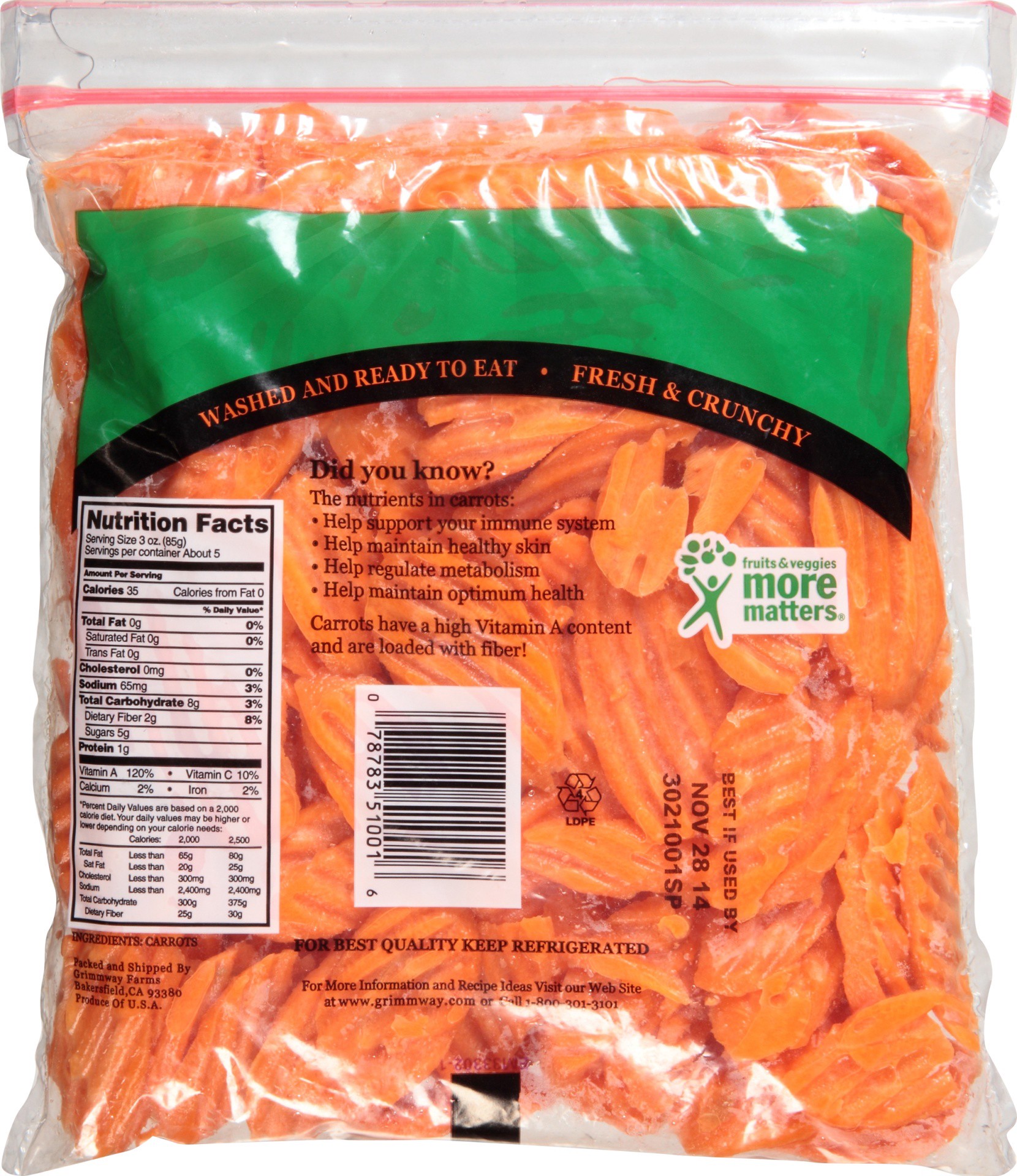 slide 6 of 6, Grimmway Farms Carrot Chips, 16 oz