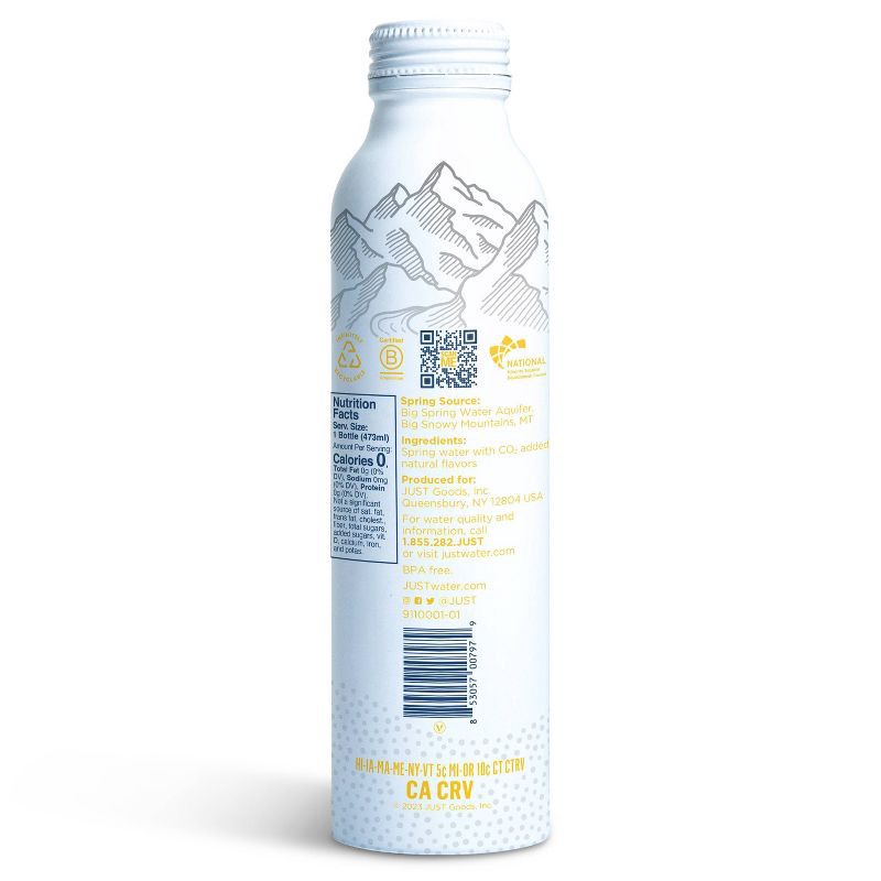 slide 2 of 2, JUST Water Lemon Bubbles - 16floz, 1 ct