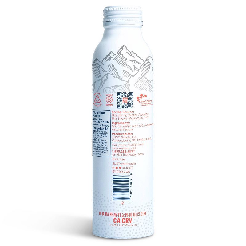 slide 2 of 2, JUST Water Watermelon Bubbles - 16floz, 1 ct