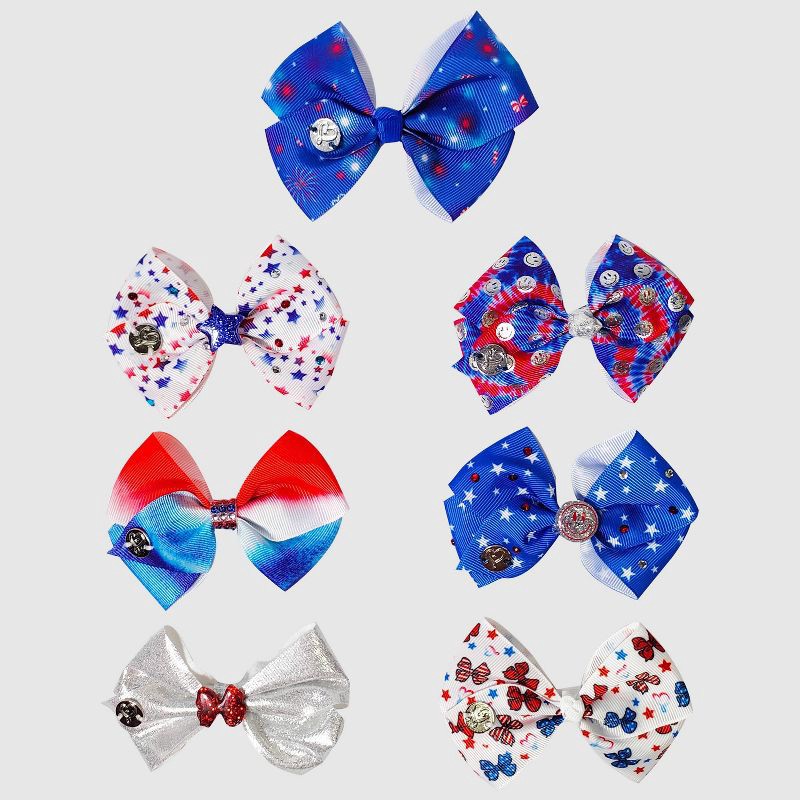 slide 1 of 3, Girls' JoJo Siwa 7pk Americana Bow, 7 ct