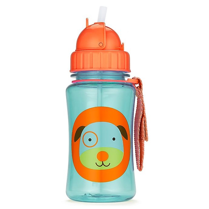 slide 1 of 3, Skip Hop SKIP*HOP Zoo Dog Straw Bottle, 12 oz