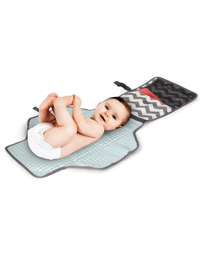 slide 4 of 5, Skip Hop Pronto Baby Changing Station & Diaper Clutch - Chevron, 1 ct