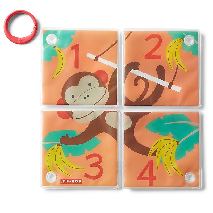 slide 11 of 11, Skip Hop SKIP*HOP Zoo Bath Puzzle and Book, 1 ct