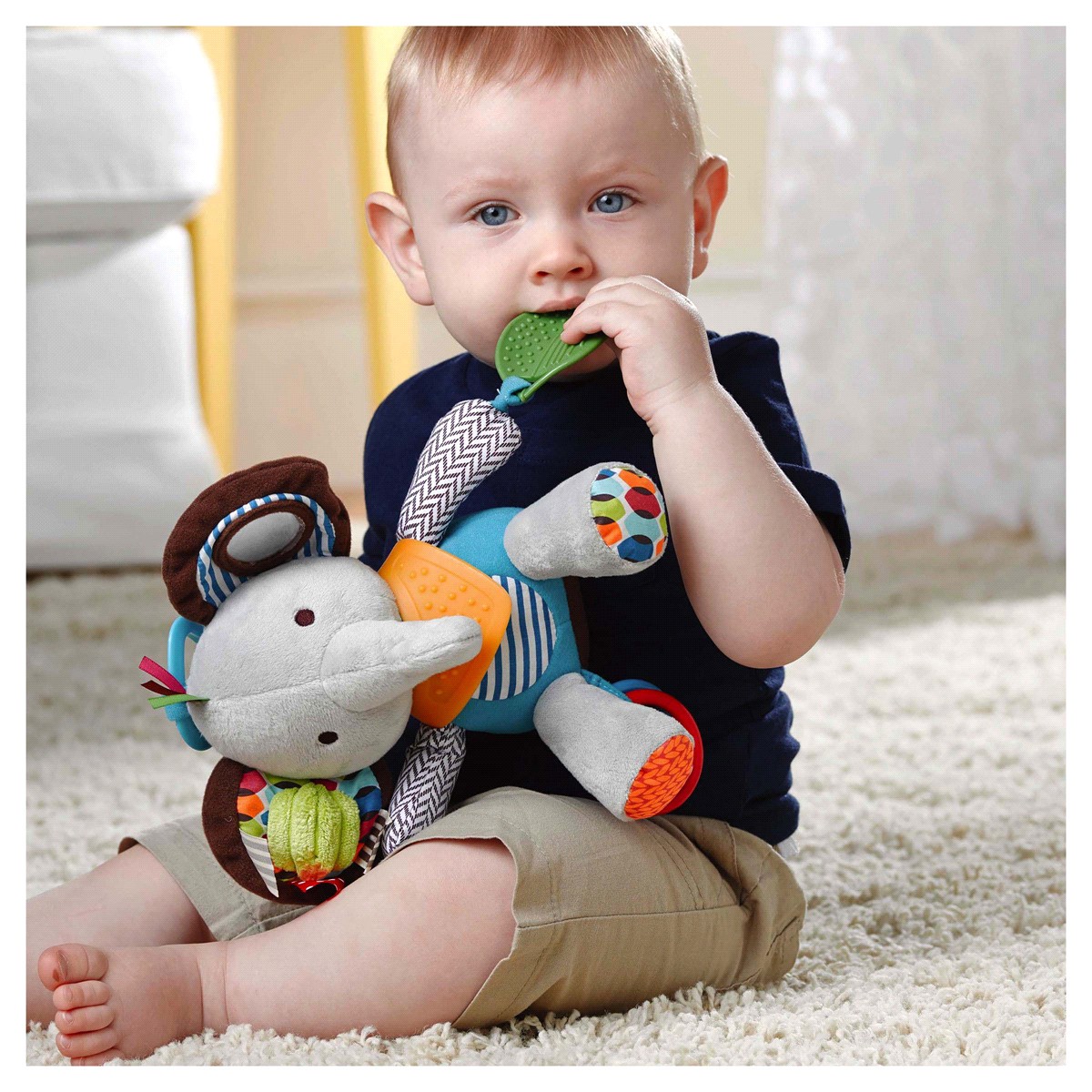 slide 2 of 2, Skip Hop Bandana Buddies Toy, Elephant, 1 ct