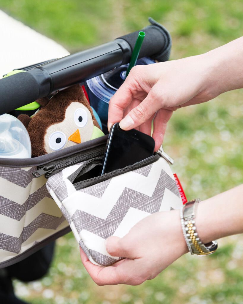 slide 4 of 7, Skip Hop Grab And Go Stroller Organizer - Chevron, 1 ct