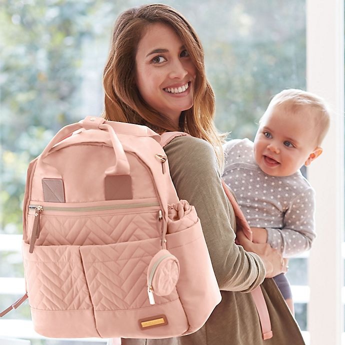 slide 3 of 7, Skip Hop SKIP*HOP Suite Diaper Backpack Set - Blush, 6 ct