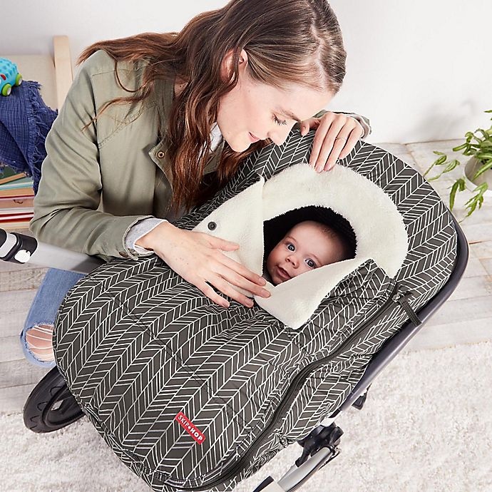 slide 3 of 5, Skip Hop SKIP*HOP Stroll & Go Universal Car Seat Cover - Grey Feather, 1 ct