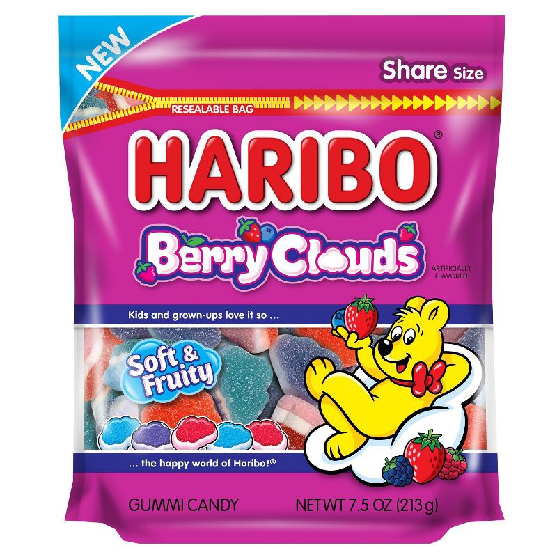 slide 1 of 4, Haribo Berry Clouds - 7.5oz, 7.5 oz