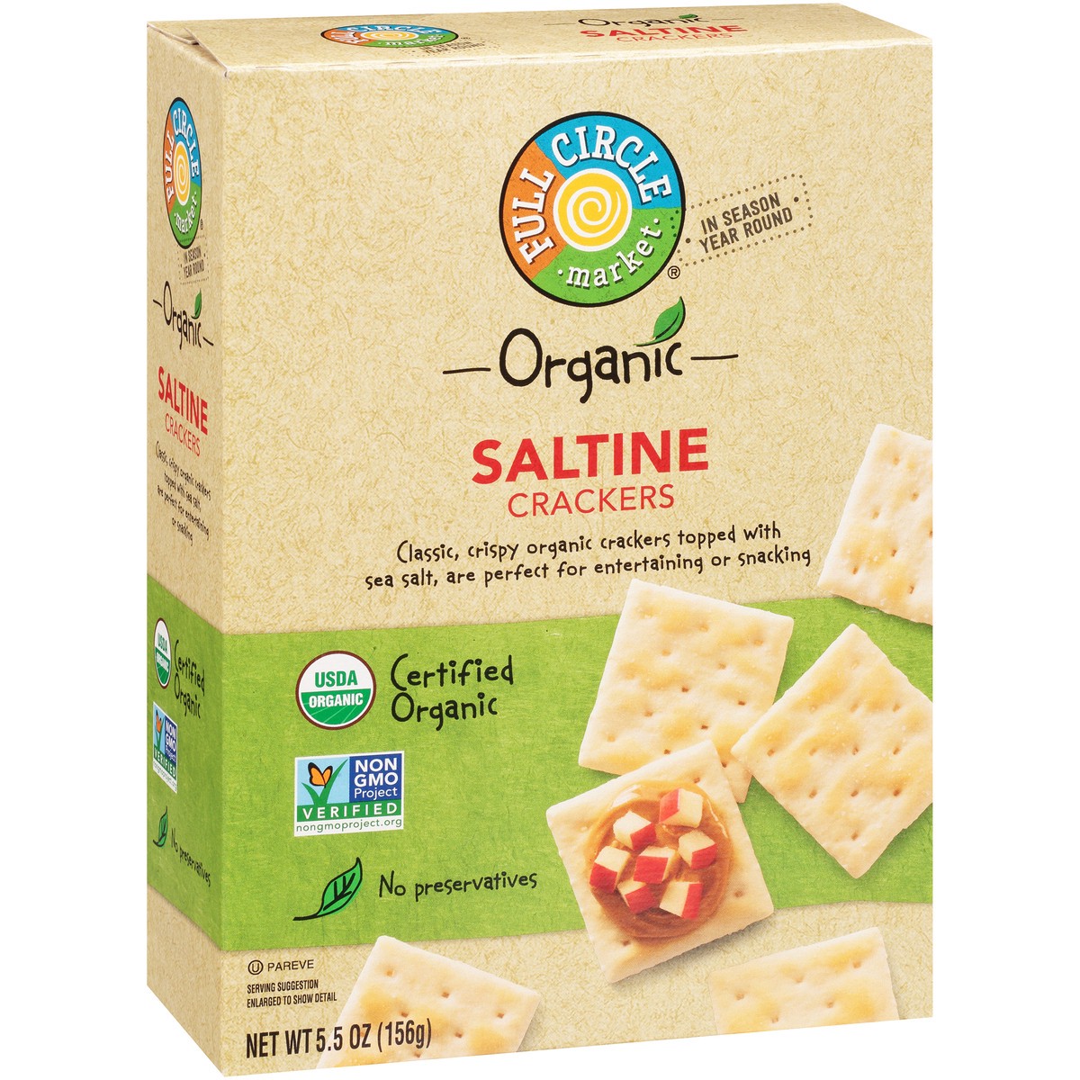 slide 5 of 9, Full Circle Market Saltine Crackers, 5.5 oz