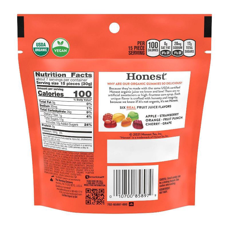 slide 3 of 3, HERSHEY's Honest Assorted Fruit Flavored Organic Gummies Candy - 7oz, 7 oz