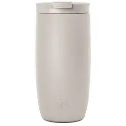 Simple Modern Voyager 16oz Stainless Steel Travel Mug with Insulated Flip Lid Powder Coat Almond Birch