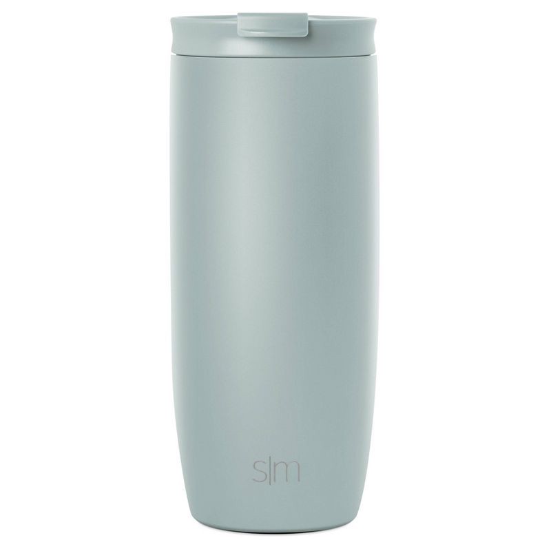 slide 1 of 6, Simple Modern Voyager 20oz Stainless Steel Travel Mug with Insulated Flip Lid Powder Coat Seaglass Sage, 20 oz