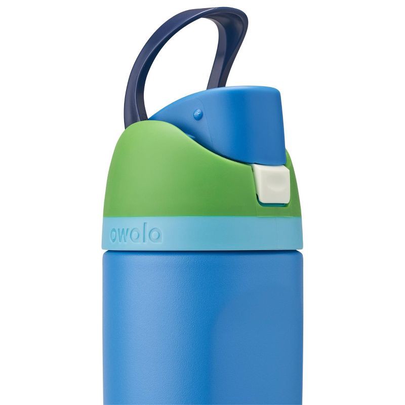 slide 4 of 5, Owala 16oz Kids' FreeSip Stainless Steel Water Bottle - Blue Machine, 16 oz