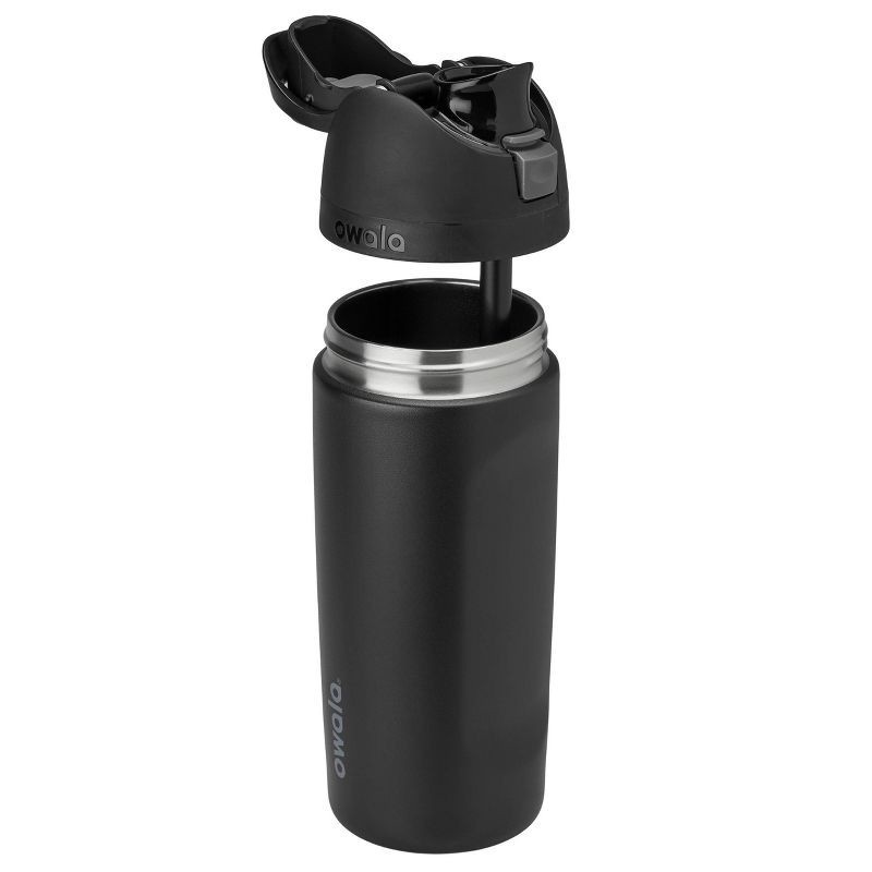 slide 4 of 4, Owala 16oz Kids' FreeSip Stainless Steel Water Bottle - Black, 16 oz