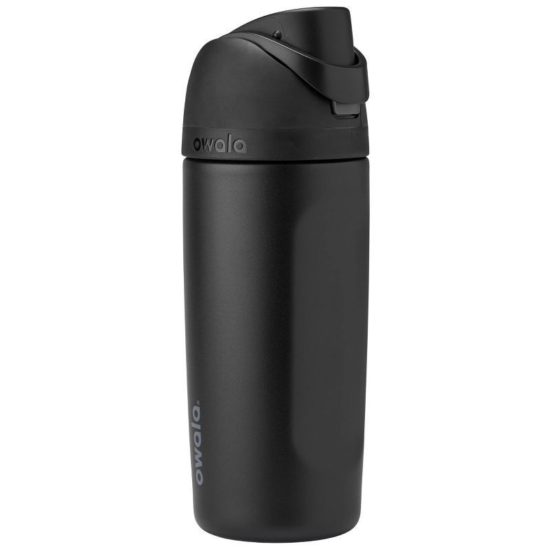 slide 1 of 4, Owala 16oz Kids' FreeSip Stainless Steel Water Bottle - Black, 16 oz