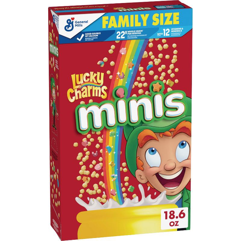 slide 1 of 7, Lucky Charms Minis Family Size - 18.6oz, 18.6 oz