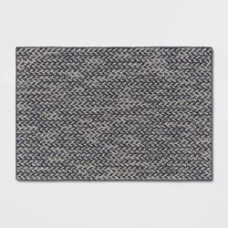 2'6"x3'8" Washable Weave Herringbone Accent Rug Indigo - Threshold™: Tufted, Skid-Resistant, Indoor Use