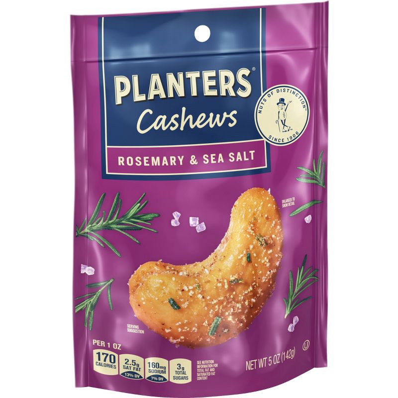 slide 2 of 9, Planters Rosemary & Sea Salt Cashew - 5oz, 5 oz