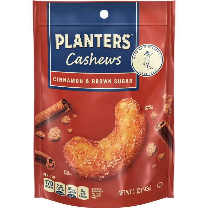 slide 1 of 8, Planters Cinnamon Brown Sugar Cashews - 5oz, 5 oz