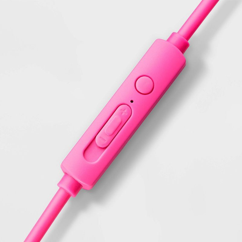 slide 4 of 4, 4ft-Wired On-Ear Headphones - heyday™ Neon Pink, 4 ft
