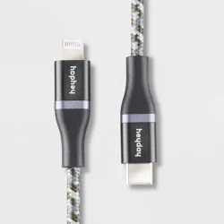 6' Lightning to USB-C Braided Cable - heyday™ Black: Male-To-Male Connection
