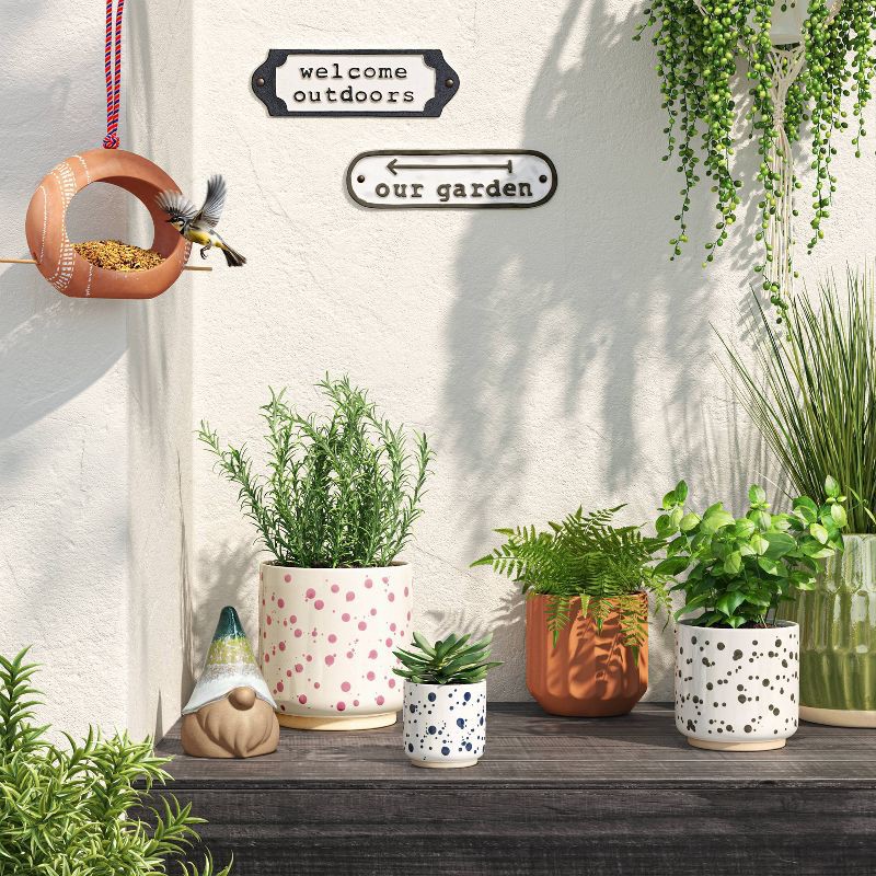 slide 4 of 4, Outdoor Circle Bird Feeder 6.18" - Terracotta Orange - Threshold™, 1 ct