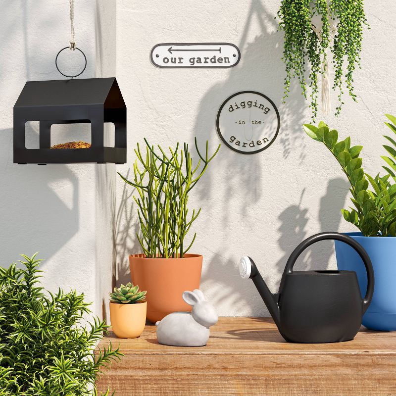 slide 4 of 5, Outdoor Bird Suet Feeder 9.25" - Black - Threshold™, 1 ct